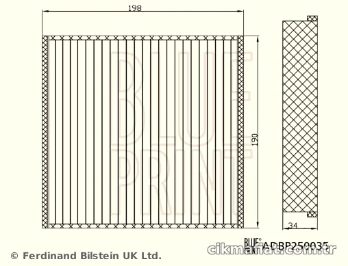 BLUE PRINT ADBP250035 Polen Filtresi - BLUE PRINT - ADBP250035