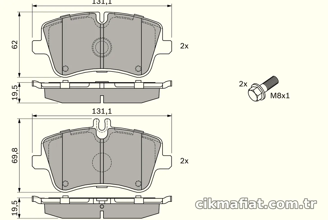 BOSCH 0986424517 Fren Disk Balata - BOSCH - 0986424517