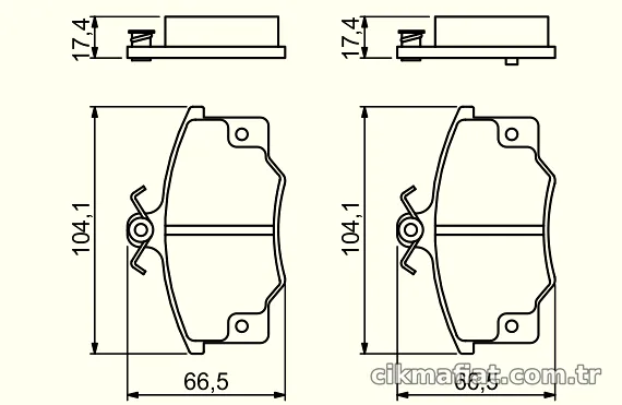 BOSCH 0986468380 Fren Disk Balata - BOSCH - 0986468380