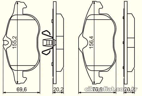 BOSCH 0986494044 Fren Disk Balata - BOSCH - 0986494044