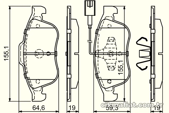 BOSCH 0986494680 Fren Disk Balata - BOSCH - 0986494680