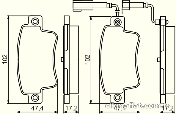 BOSCH 0986495355 Fren Disk Balata