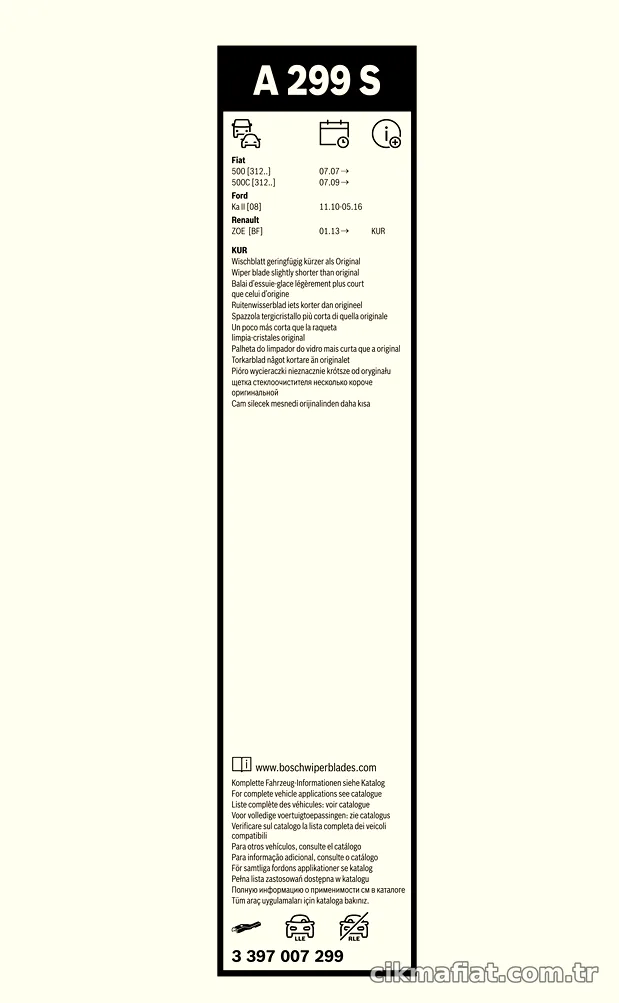 BOSCH 3397007299 Silecek Süpürgesi - BOSCH - 3397007299