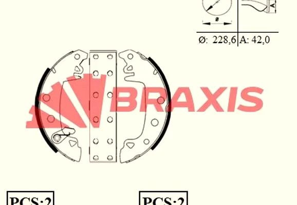 BRAXIS AC0002 Fren Pabuçlu Balata