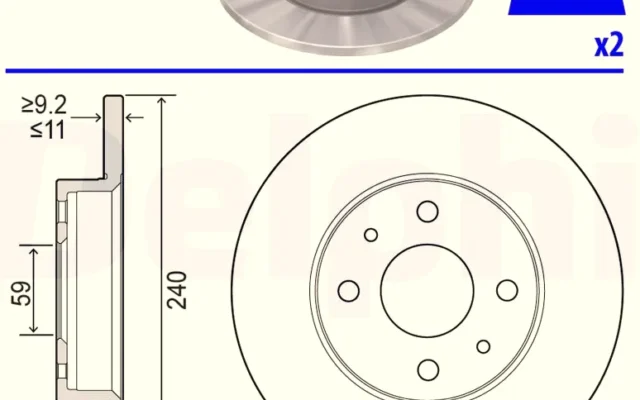 DELPHI BG2458 Fren Disk Ayna