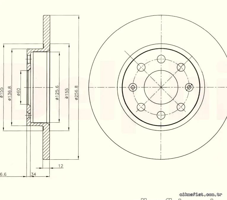 DELPHI BG4155 Fren Disk Ayna - DELPHI - BG4155