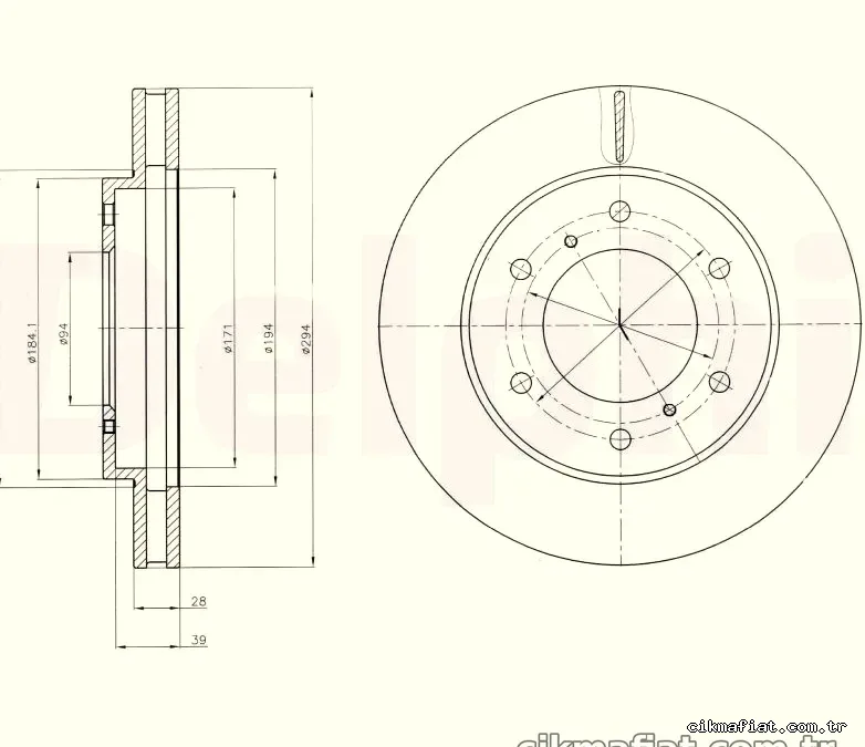 DELPHI BG4257 Fren Disk Ayna - DELPHI - BG4257