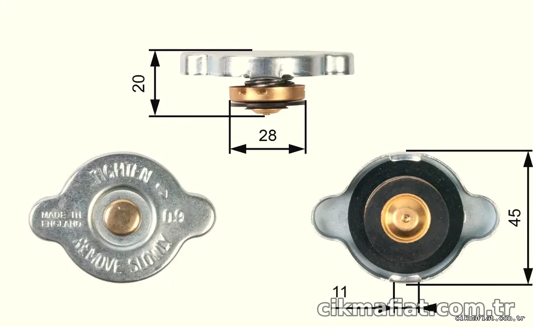 GATES RC124 Radyatör Kapağı - GATES - RC124