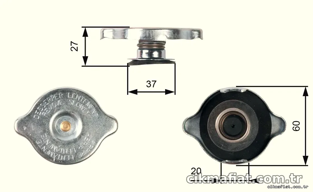 GATES RC217 Radyatör Kapağı - GATES - RC217
