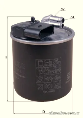 MAHLE KL914 Yakıt Filtresi - MAHLE - KL914