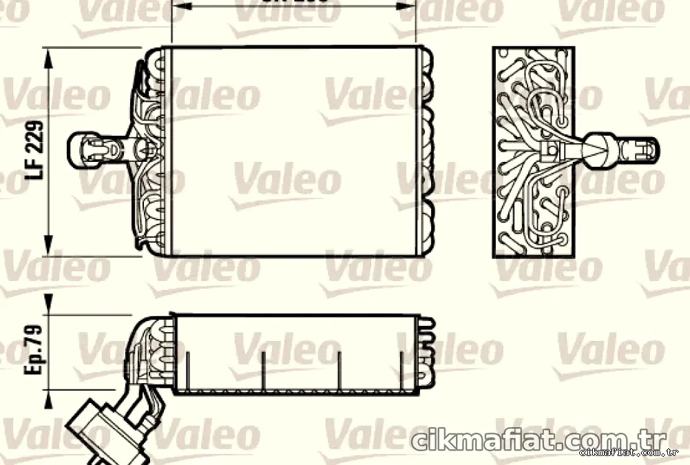 EVAPORATOR CITROEN ZX CAG - Valeo - VALEO 817080