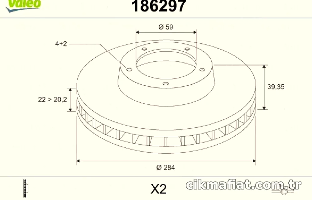FREN DISKI ON PUNTO 1.9JTD 03> TIPO 2.0 91>95 ALFA ROMEO 145 146 155 1.8 2.0 95>01 – Valeo – VALEO 186297″ loading=”lazy” /></figure>
<p class=