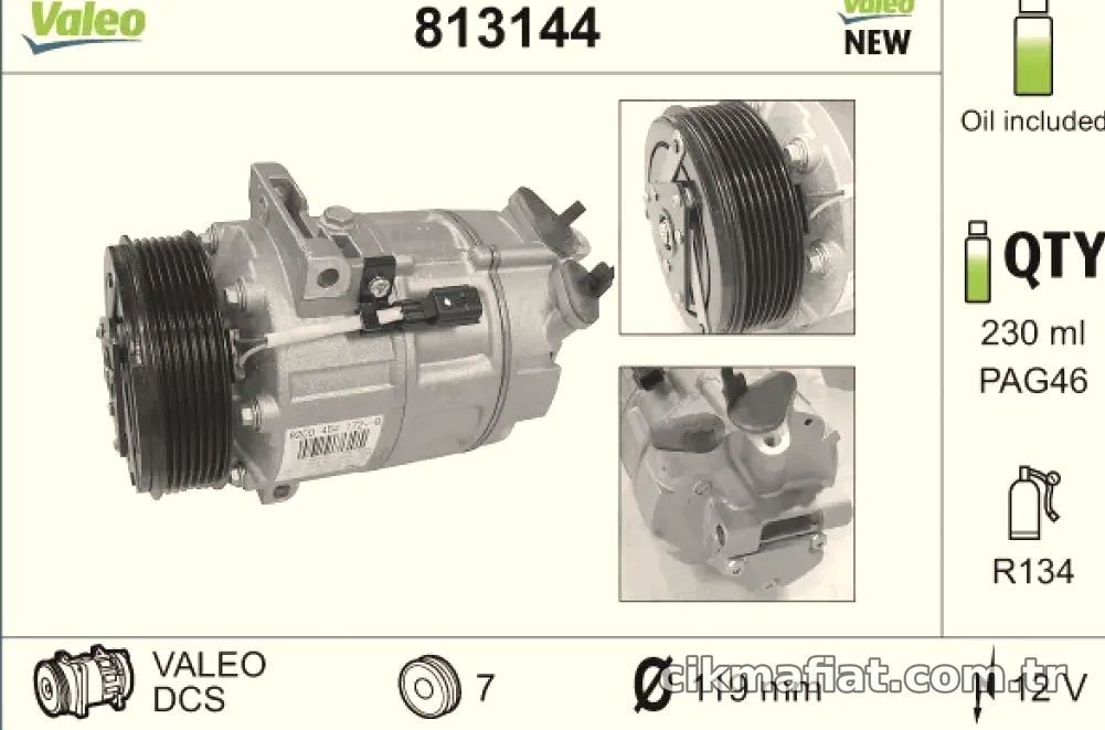 KLIMA KOMPRESORU TRAFIC ESPACE MOVANO 2,0 DCI / 2,3 DCI 06> - Valeo - VALEO 813144