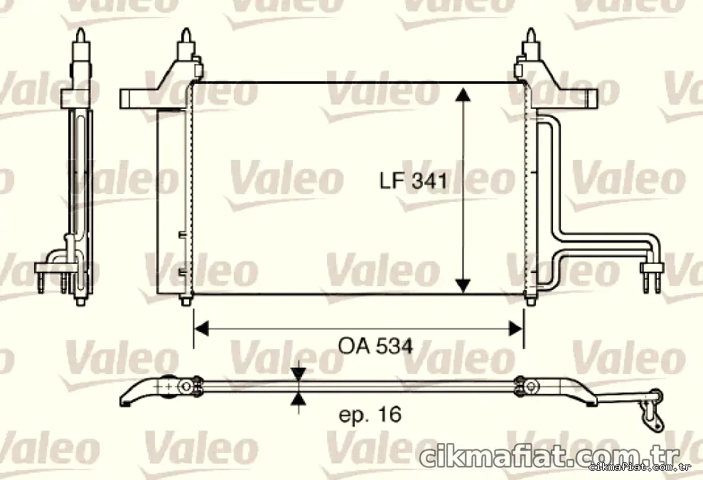 KLIMA RADYATORU FIAT STILO - Valeo - VALEO 817669
