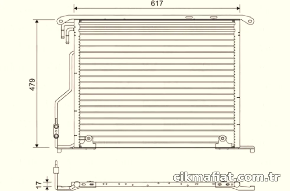KLIMA RADYATORU W220 98>05 C215 99>06 R230 03>12 - Valeo - VALEO 814434