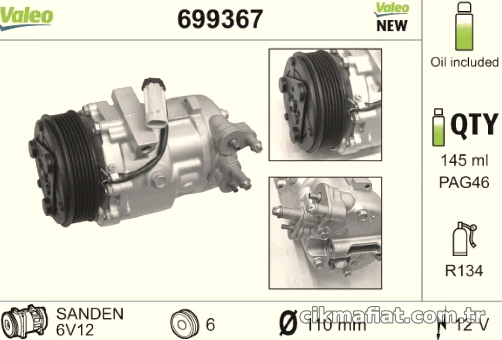 KOMPRESOR SUZUKI SWIFT III - Valeo - VALEO 699367