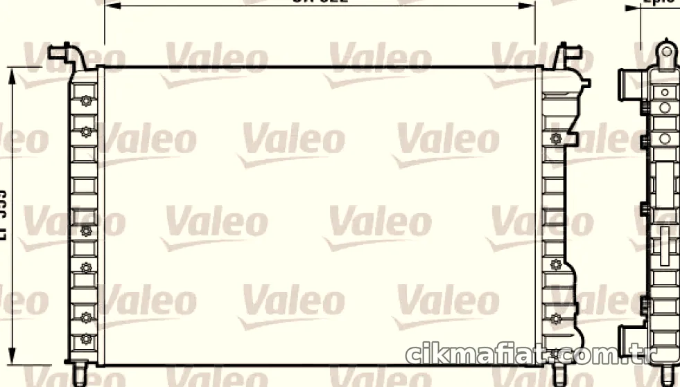 RADYATOR FIAT PALIO 1,2 / SIENA 1,4 - Valeo - VALEO 732006