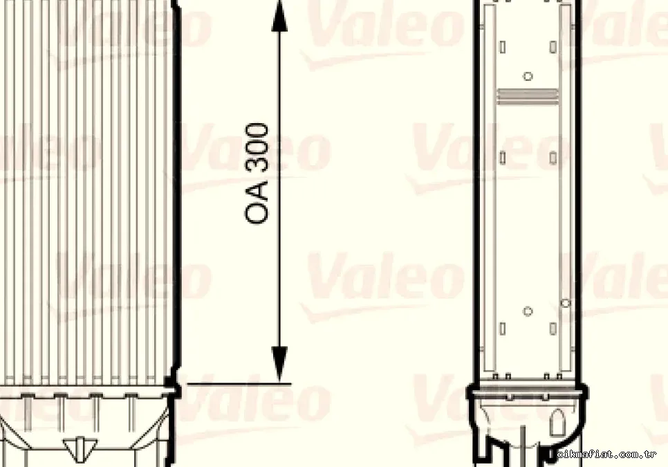TURBO INTERCOOLER RADYATORU P508 C5 III DV6C OLCU: (300×150×80) - Valeo - VALEO 818244