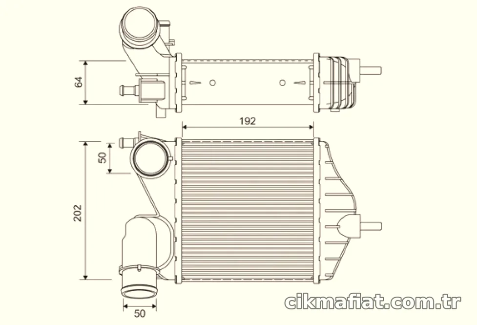 TURBO RADYATORU FIAT IDEA - Valeo - VALEO 818726