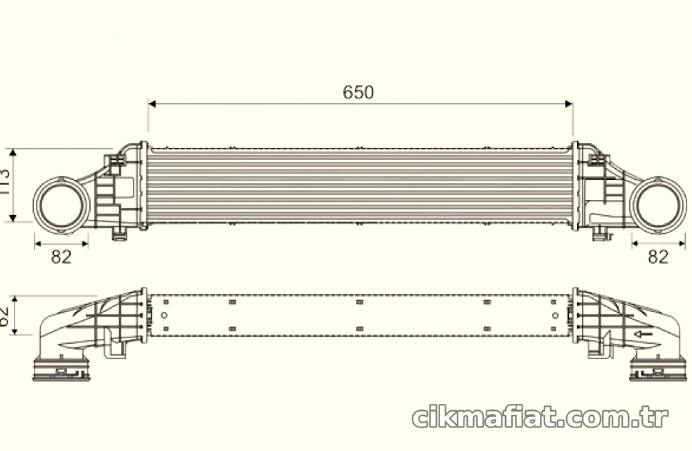 TURBOSARJ RADYATORU E-CLASS W211 02>08 S211 03>09 - Valeo - VALEO 818587