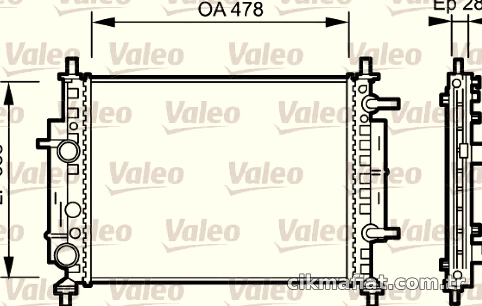 VALEO 734768 RADYATOR FIAT BRAVO MAREA - Valeo - VALEO 734768