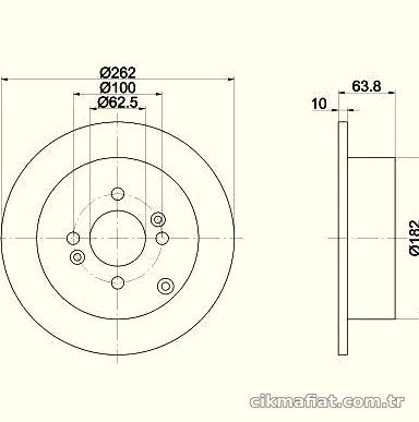 VEKA Arka Fren Diski 584111C800