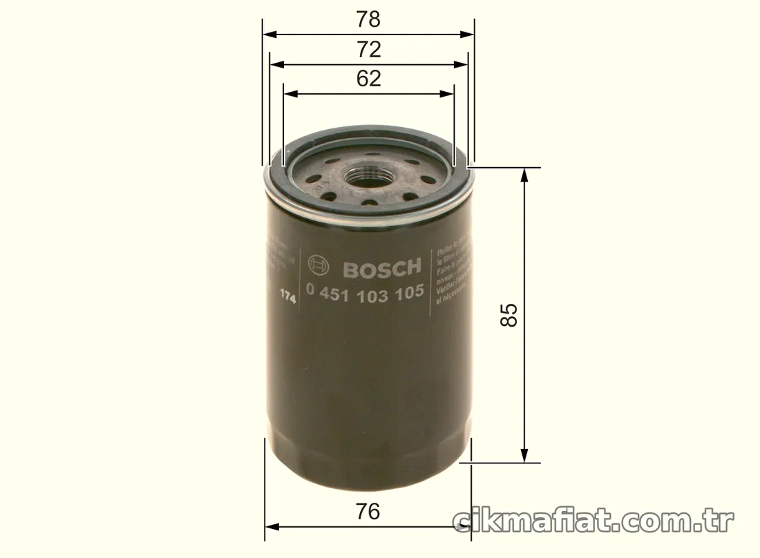 BOSCH 0451103105 Yağ Filtresi - BOSCH - 0451103105