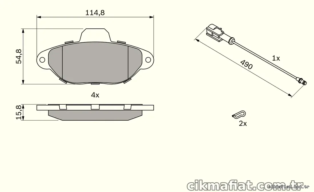 BOSCH 0986424379 Fren Disk Balata - BOSCH - 0986424379