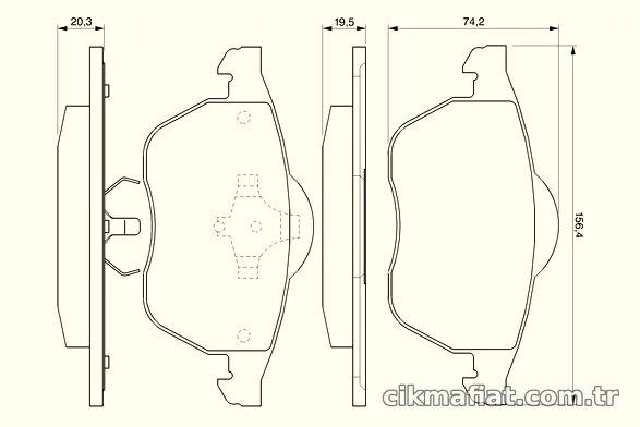 BOSCH 0986424460 Fren Disk Balata - BOSCH - 0986424460