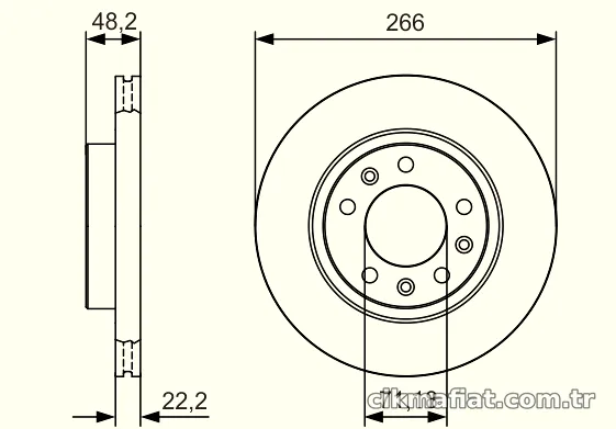 BOSCH 0986479C34 Fren Disk Ayna - BOSCH - 0986479C34