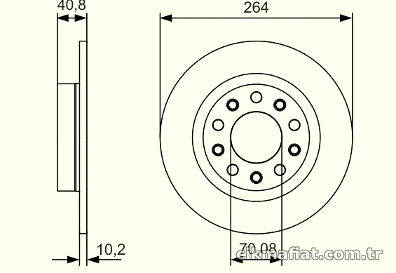 BOSCH 0986479C41 Fren Disk Ayna - BOSCH - 0986479C41