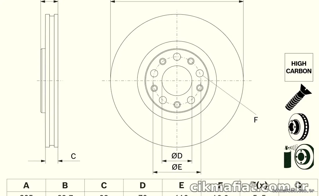 BOSCH 0986479G89 Fren Disk Ayna - BOSCH - 0986479G89