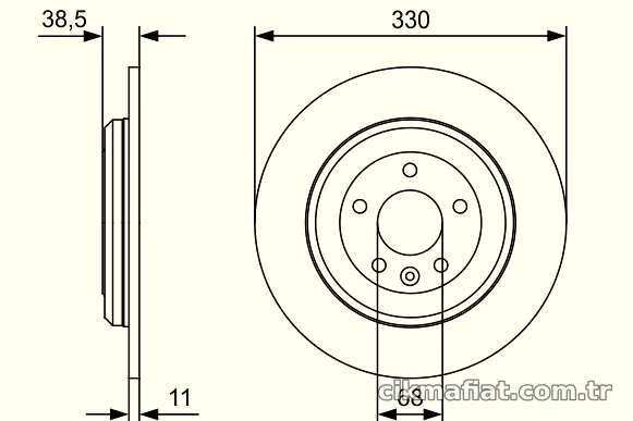 BOSCH 0986479W01 Fren Disk Ayna - BOSCH - 0986479W01