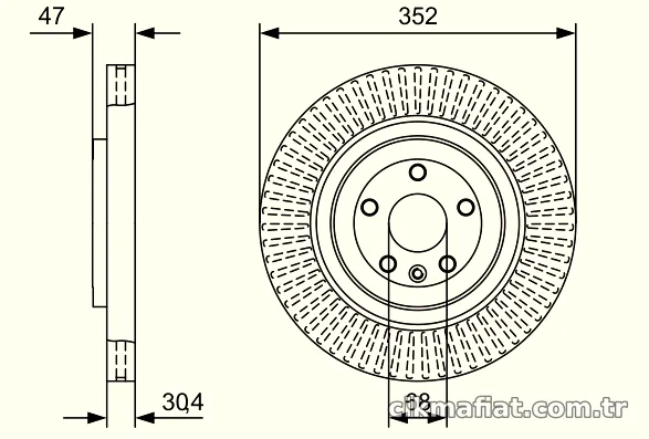 BOSCH 0986479W53 Fren Disk Ayna - BOSCH - 0986479W53