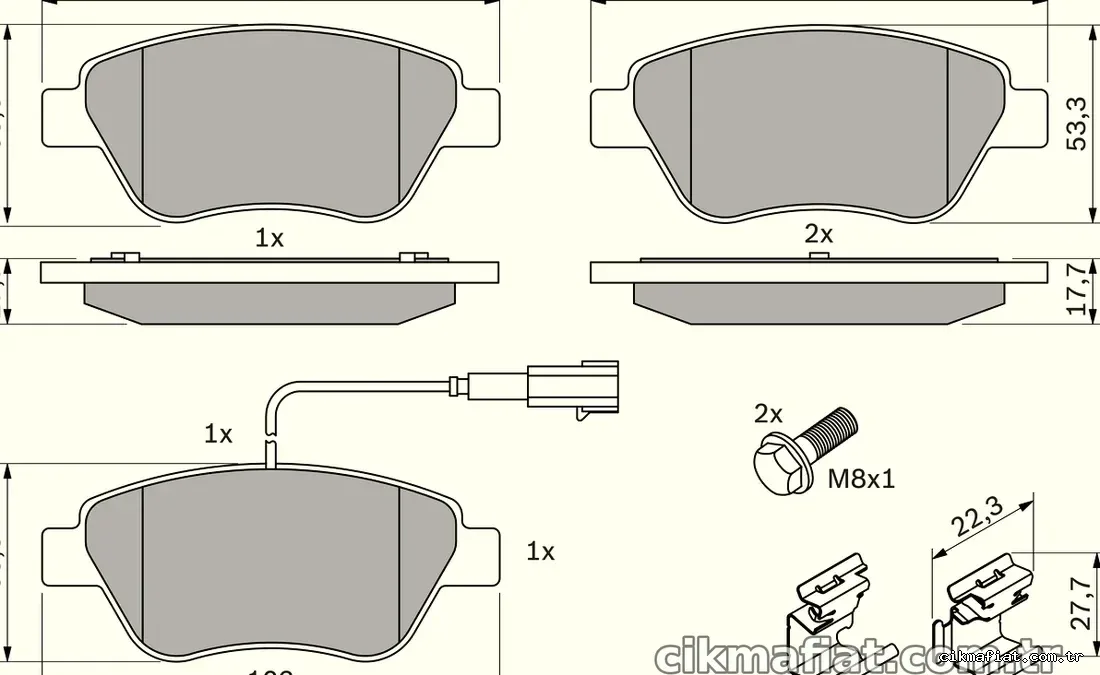 BOSCH 0986494113 Fren Disk Balata - BOSCH - 0986494113