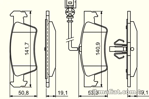 BOSCH 0986494309 Fren Disk Balata - BOSCH - 0986494309