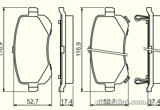 BOSCH 0986494496 Fren Disk Balata - BOSCH - 0986494496