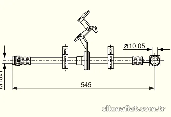 BOSCH 1987481077 Fren Hortumu - BOSCH - 1987481077