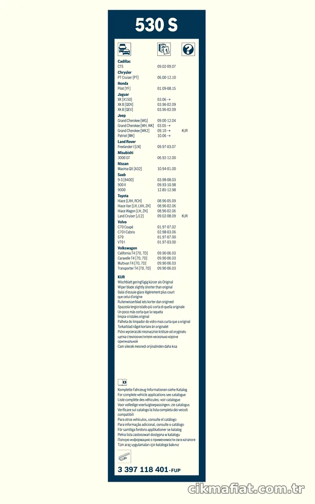 BOSCH 3397118401 Silecek Süpürgesi - BOSCH - 3397118401