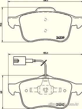 BREMBO P23103 Fren Disk Balata - BREMBO - P23103