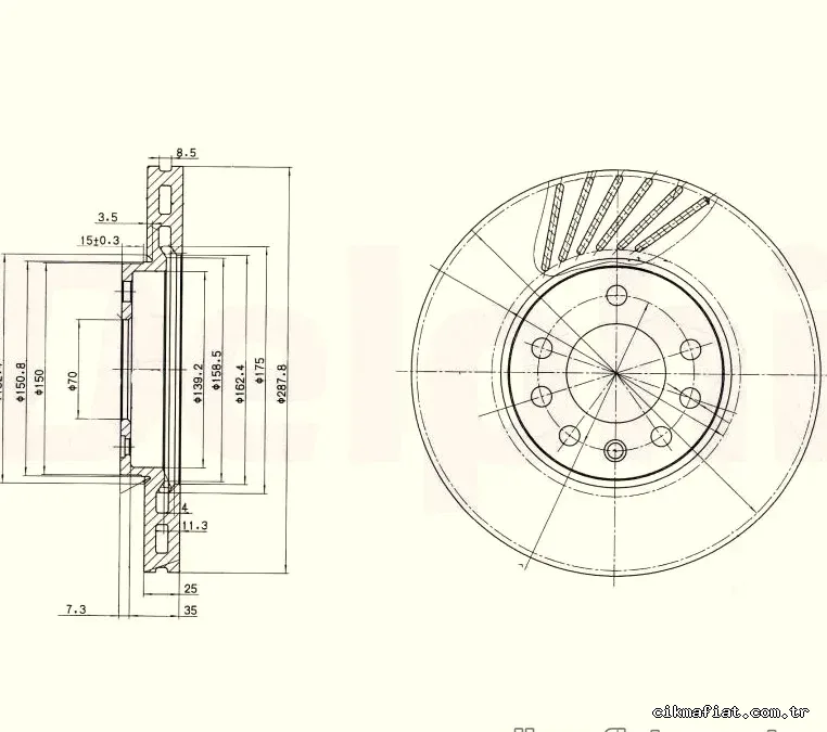 DELPHI BG3142 Fren Disk Ayna - DELPHI - BG3142
