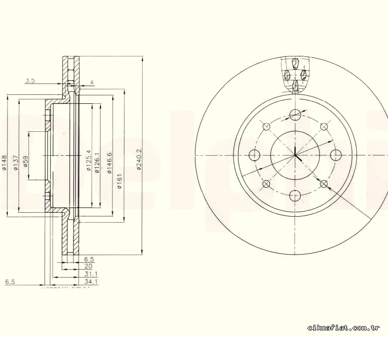 DELPHI BG3839 Fren Disk Ayna - DELPHI - BG3839