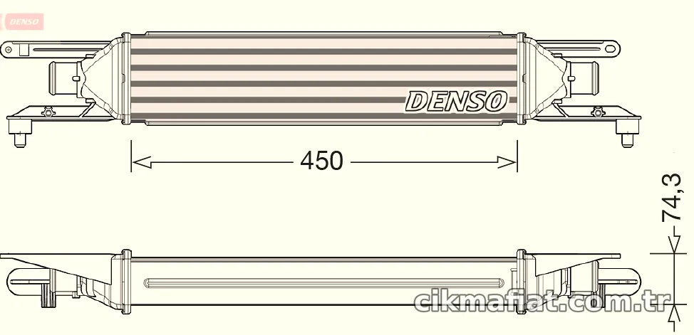 DENSO DIT01007 Turbo Radyatörü - DENSO - DIT01007