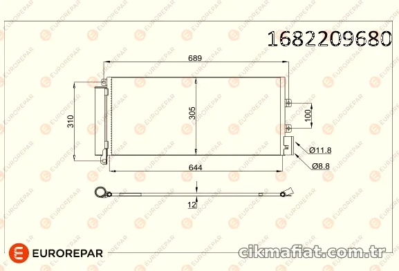 EUROREPAR 1682209680 Klima Radyatörü - EUROREPAR - 1682209680