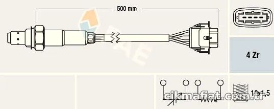 FAE 77303 Oksijen (Lambda) Sensörü - FAE - 77303