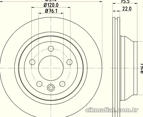 HELLA PAGID 8DD355109801 Fren Disk Ayna - HELLA PAGID - 8DD355109801