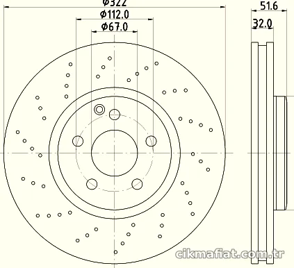HELLA PAGID 8DD355122911 Fren Disk Ayna - HELLA PAGID - 8DD355122911