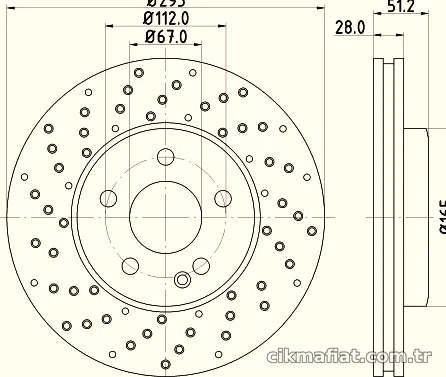 HELLA PAGID 8DD355129681 Fren Disk Ayna - HELLA PAGID - 8DD355129681
