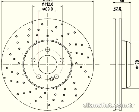 HELLA PAGID 8DD355134461 Fren Disk Ayna - HELLA PAGID - 8DD355134461