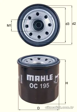 MAHLE OC195 Yağ Filtresi - MAHLE - OC195